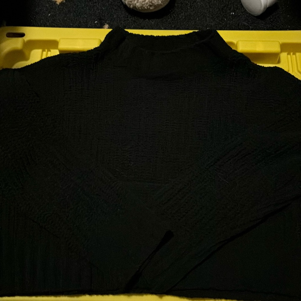 Solid black sweater